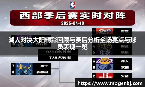 湖人对决太阳精彩回顾与赛后分析全场亮点与球员表现一览